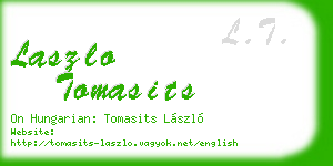laszlo tomasits business card
