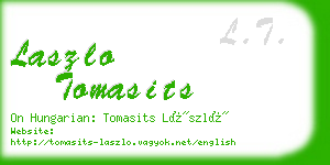 laszlo tomasits business card